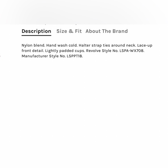 NWT l*space poppy halter top, red, D cup - Picture 9 of 9